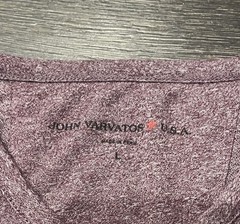 John Varvatos Star USA Snap Button Henley Shirt Top Mens Size Large Purple