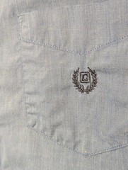 Chaps Easy Care Short Sleeve button down Shirt – Blue – Large Ralph lauren
