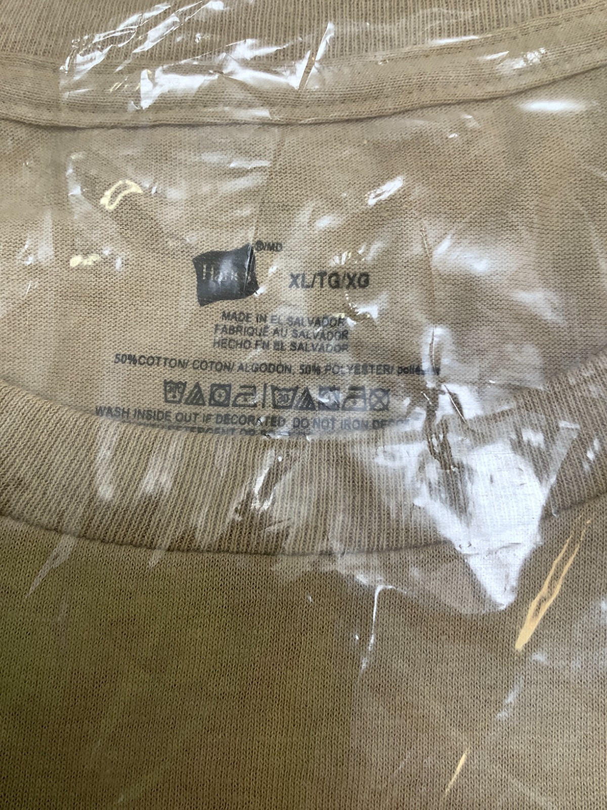 Hanes 5170 Men's Ecosmart Short Sleeve Tee, XL, Pebble, 6pk gallery