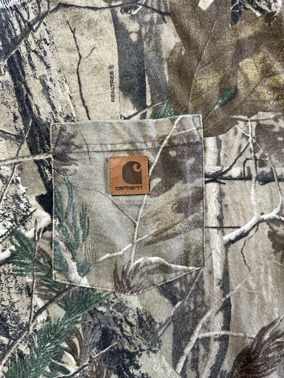 Vintage Carhartt Pocket Tee Real Tree Camo Tee Size XL gallery