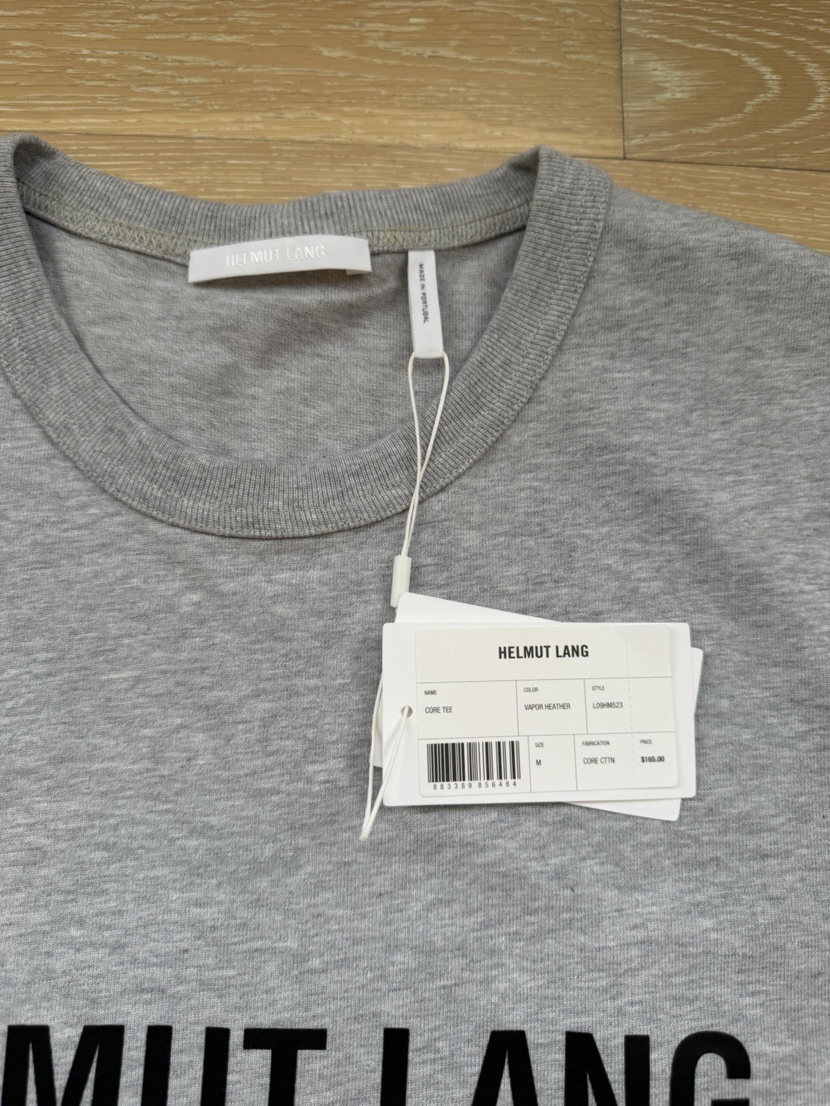 Helmut Lang Short Sleeve T-Shirt Men’s size M Gray MSRP 165 BNWT Medium gallery