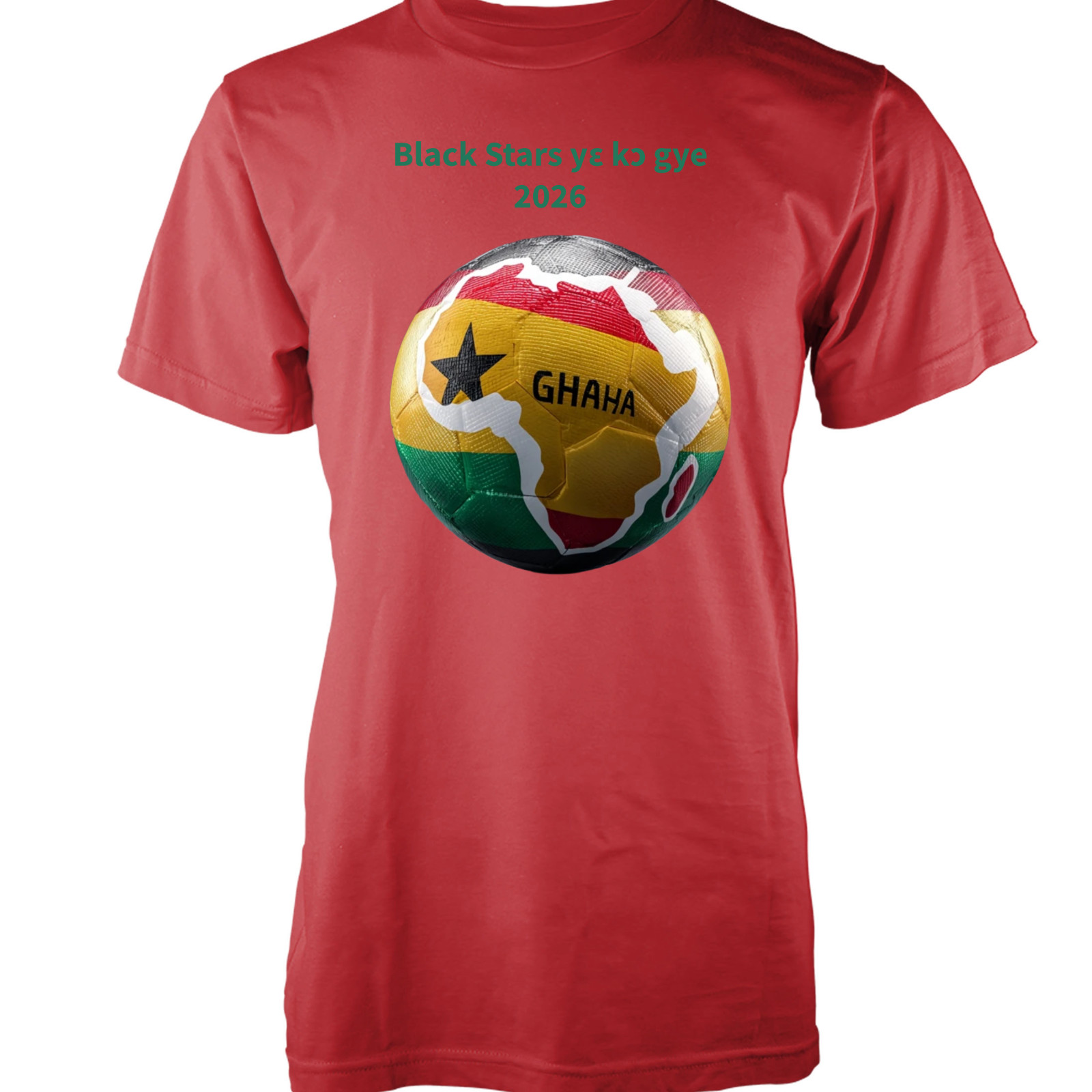 Free Personalisation 2026 World Cup Football Ghana Cotton T-Shirt Adult gallery