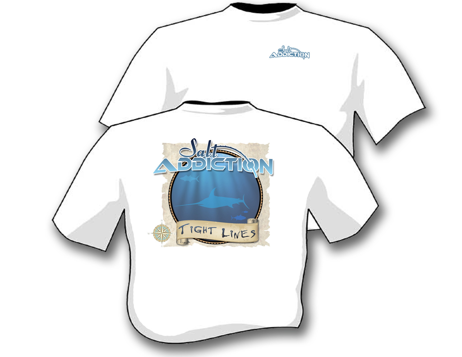 Salt Addiction Fishing t shirt,Saltwater shirt,Ocean,beach,life,Marlin,tuna gallery