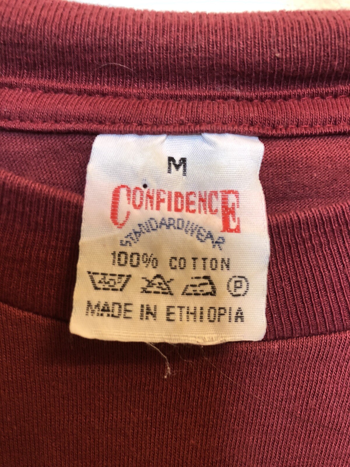Vintage 90’s Ethiopia T Shirt African Printed Tee Rare Find Size Medium gallery