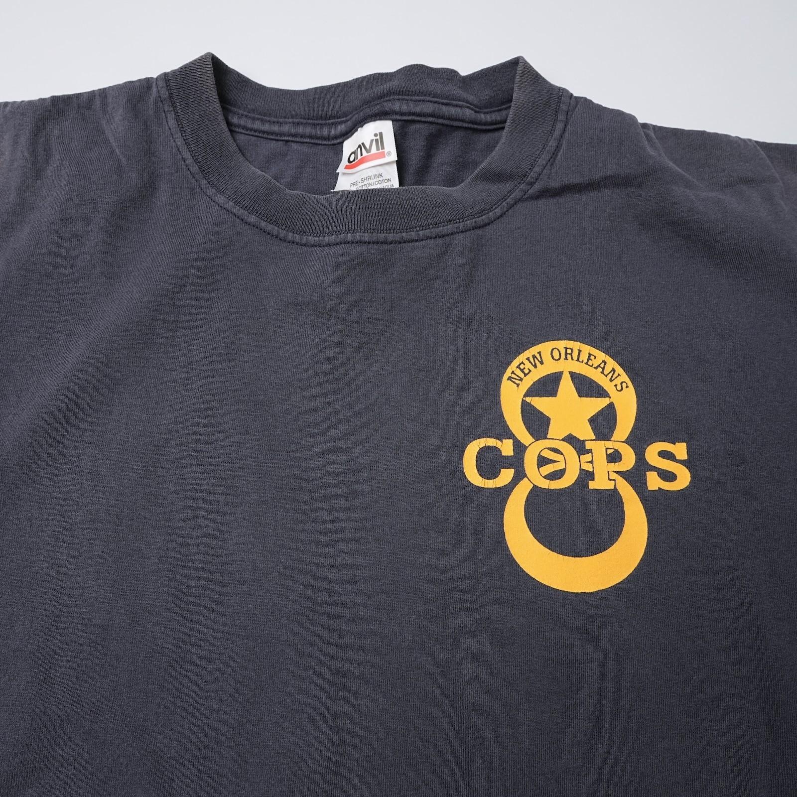 New Orleans COPS 8th District NOPD Police Support T-Shirt Mens Large Black Y2K gallery