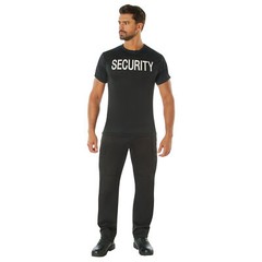 Quick Dry Performance Black Security T-Shirt Public Safety Bouncer Uniform Tee