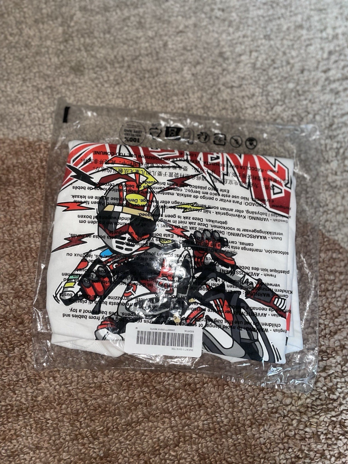 Supreme Ducati Bike Tee White Medium SS24 Brand New Authentic
