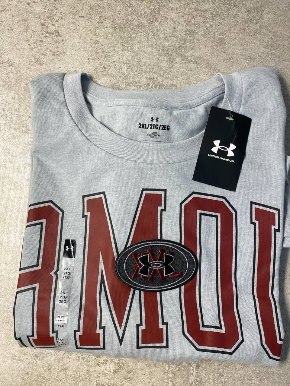 Under Armour Men’s ARMOUR Graphic T-Shirt Gray 2XL XXL New With Tags NWT gallery