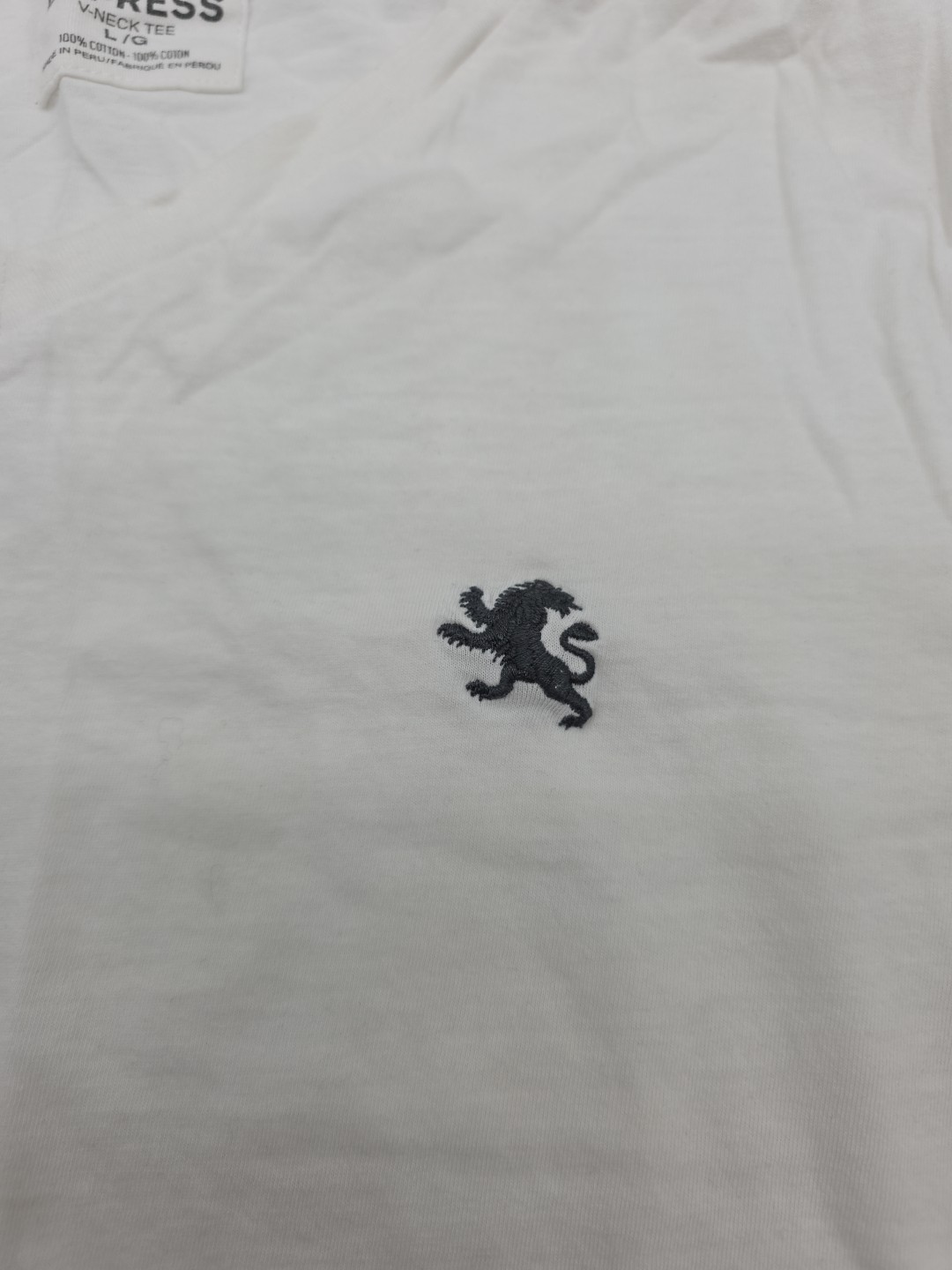 Express T-Shirt Men Large Solid V Neck 100%Cotton. #42919 gallery