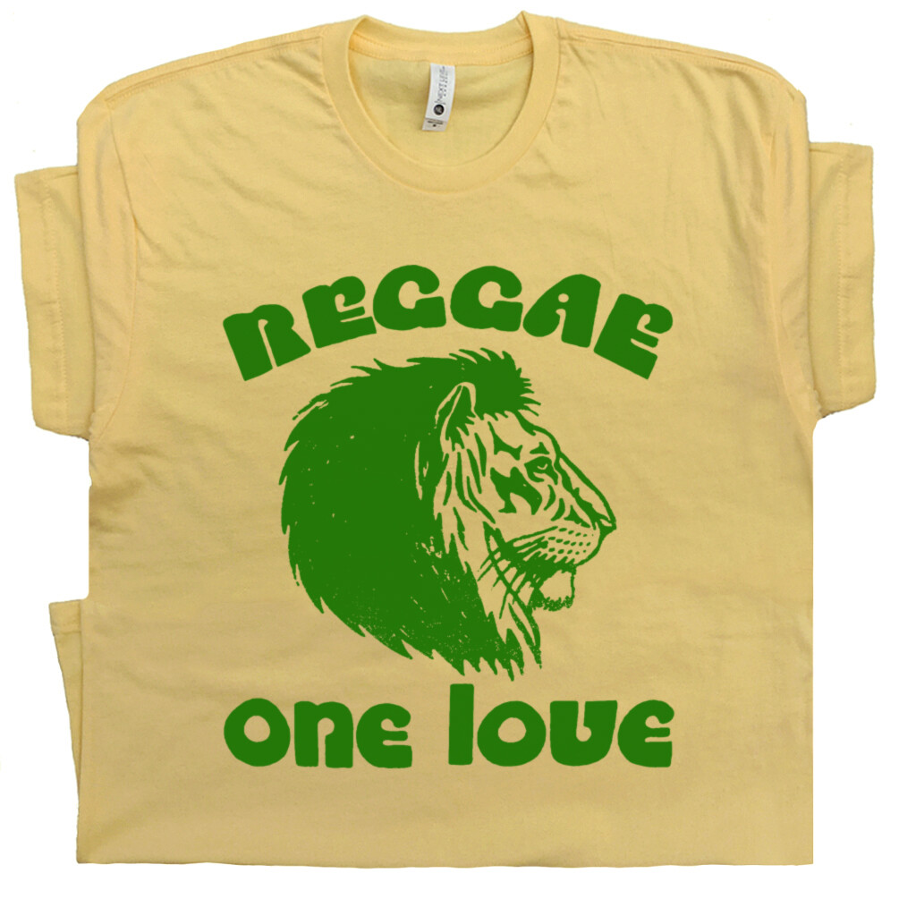 Reggae T Shirt One Love Lion Cool Vintage Rasta Positive Vibes For Men Women Kid gallery