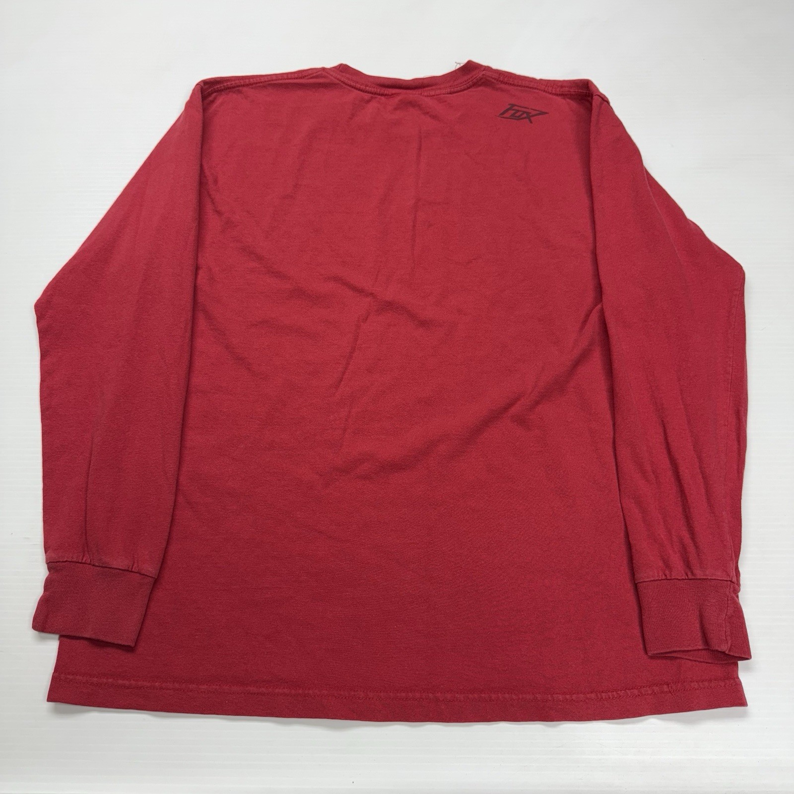 Fox Racing Center Logo Mens Long Sleeve T-Shirt L Red Skater BMX Punk Graphic gallery