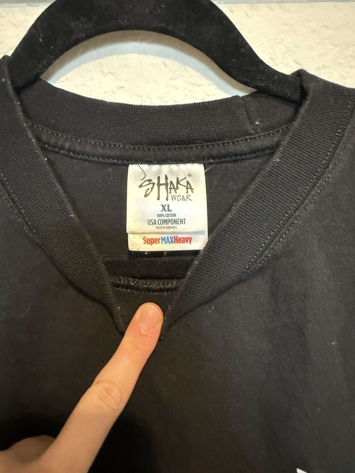 Shaka Wear Adult Max Heavyweight Stylish Black T Shirt Casual - Size XL Unisex gallery