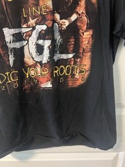 FLORIDA GEORGIA LINE DIG YOUR ROOTS 2017 TOUR SHIRT Sz L RARE FGL COUNTRY MUSIC