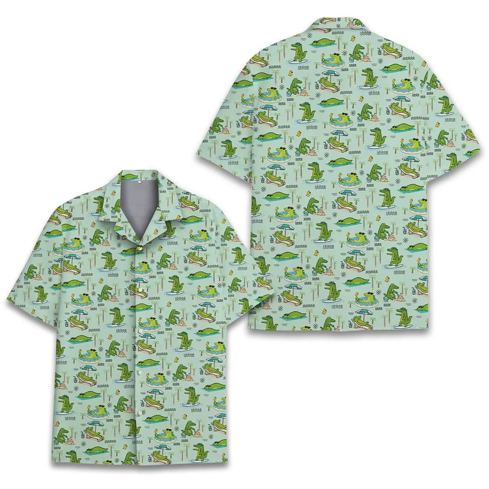 Tropical Alligator – 3D Print Hawaiian Shirt – Adults & Youth