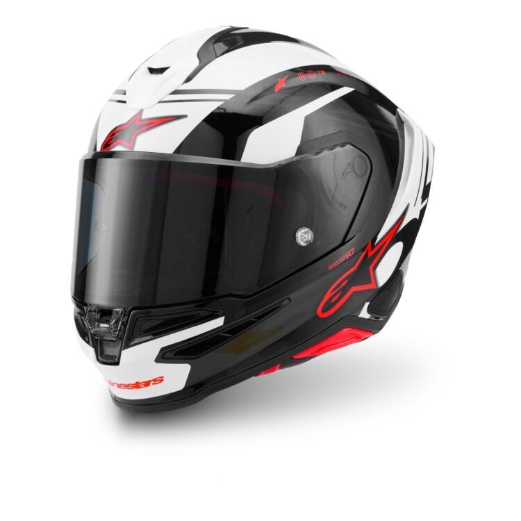 Alpinestars S-R7 A-Core Helmet Black White Red Size M Medium USA SELLER