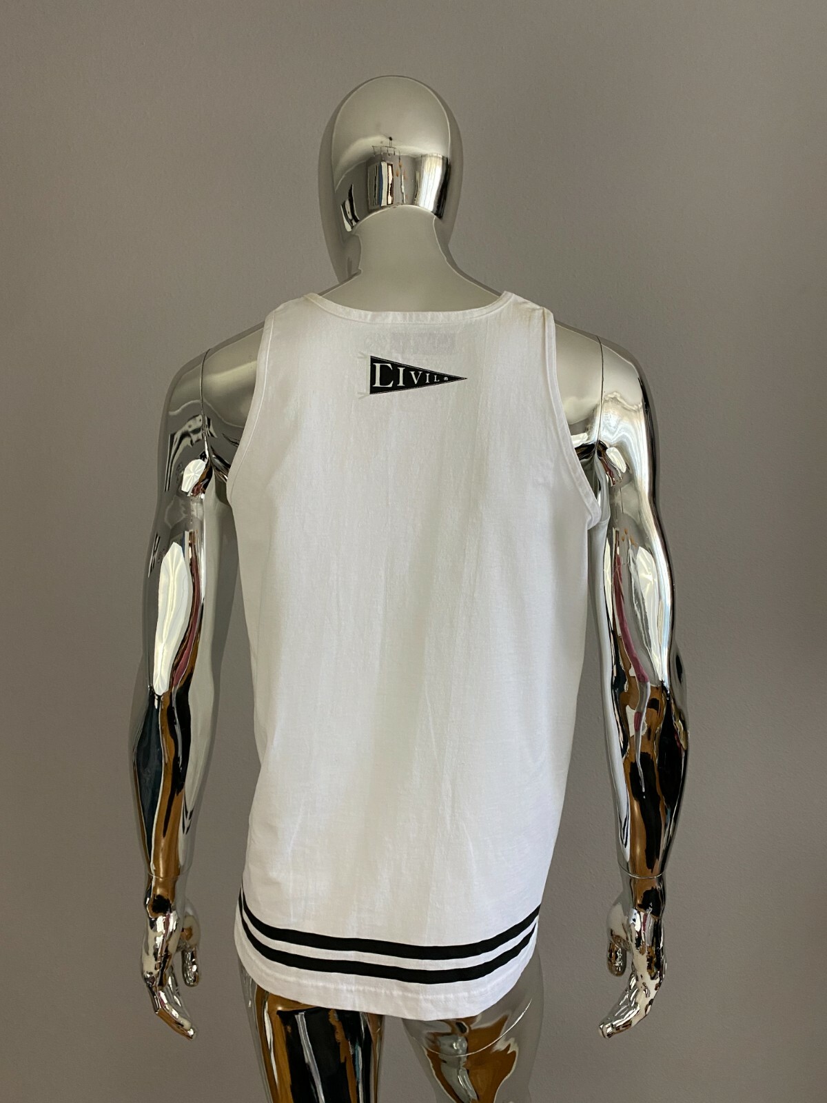 Civil Regime Men’s White Adult Logo Graphic Tank Top Size M gallery