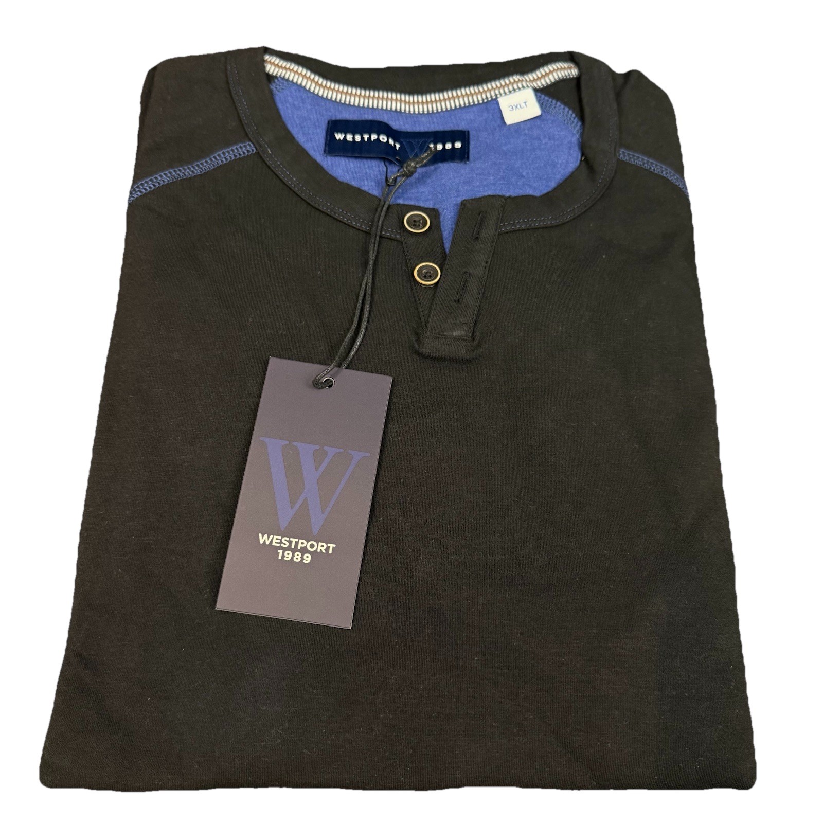 Men’s 3XLT Westport Pullover Black Short Sleeve T Shirt New old Stock 1989 gallery