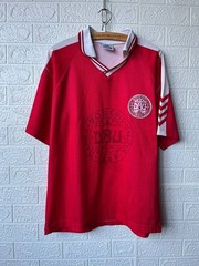 Vintage Denmark 1998 World Cup #11 Laudrup France 98 DBU Fan Soccer Jersey