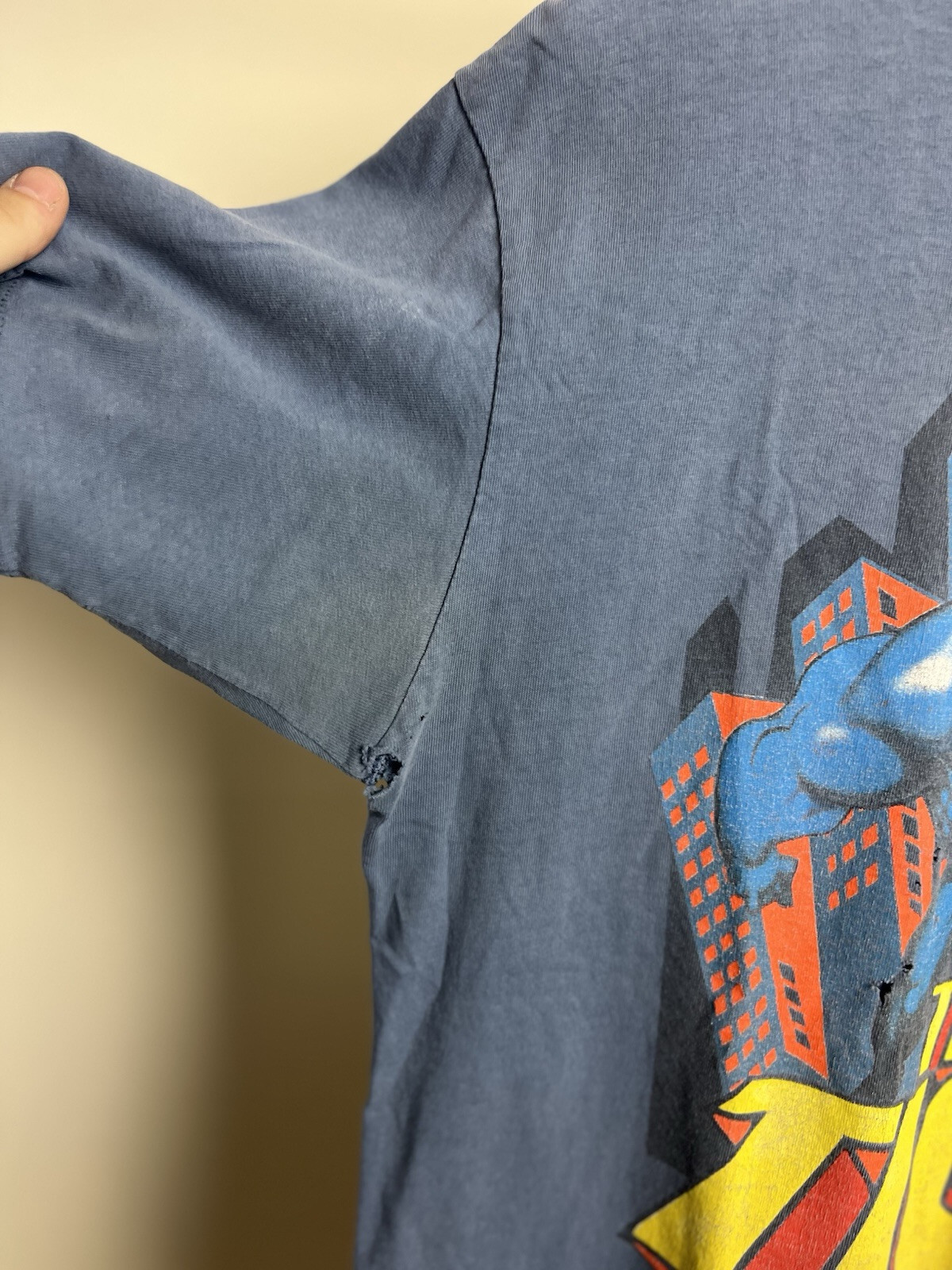 Vintage 90s The Tick I Am Mighty Comic Cartoon T Shirt Adult Large Blue gallery