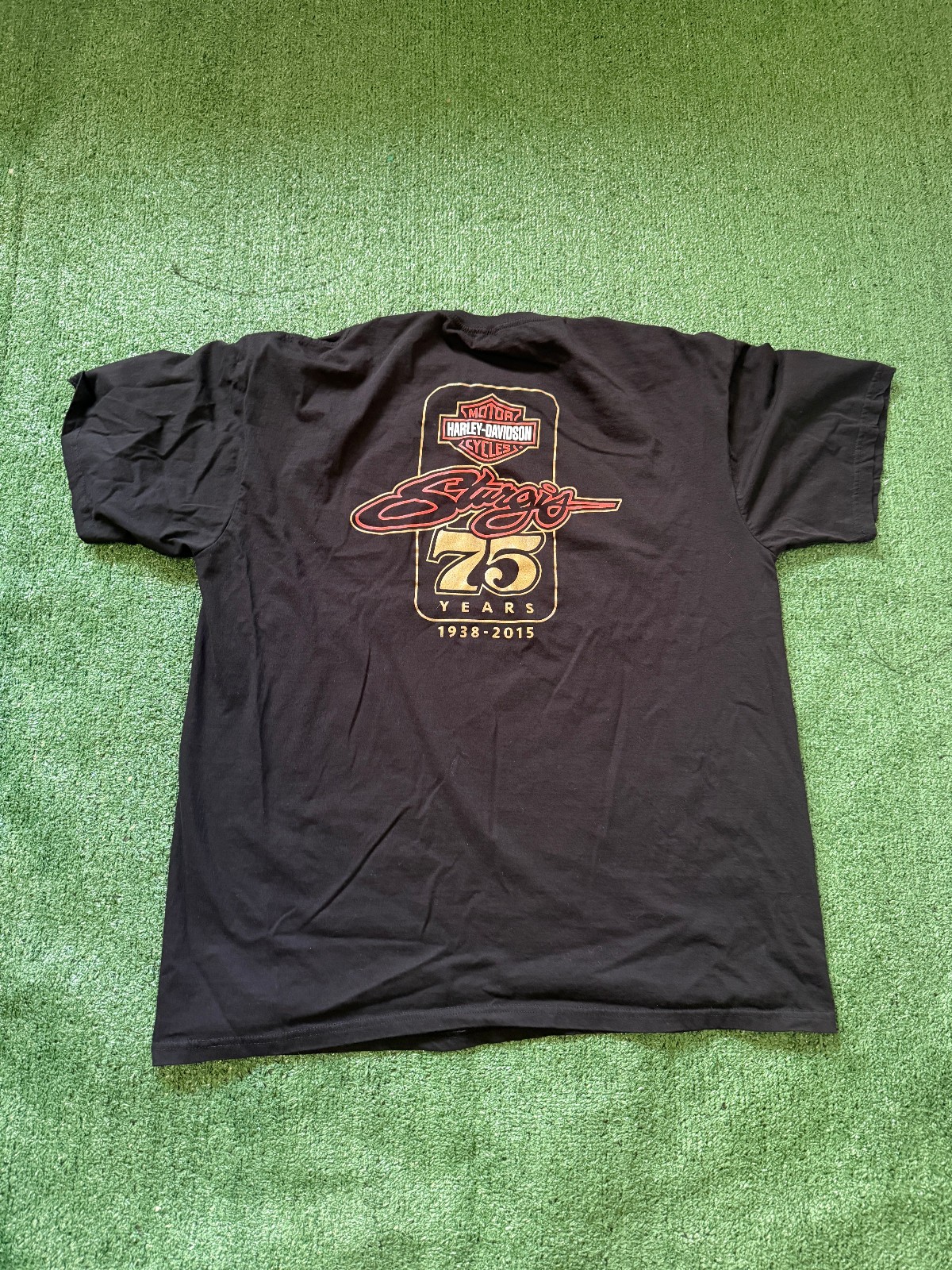 Harley-Davidson Motorcycles T-Shirt Mens 2XL Sturgis 75 Years Anniversary Black gallery