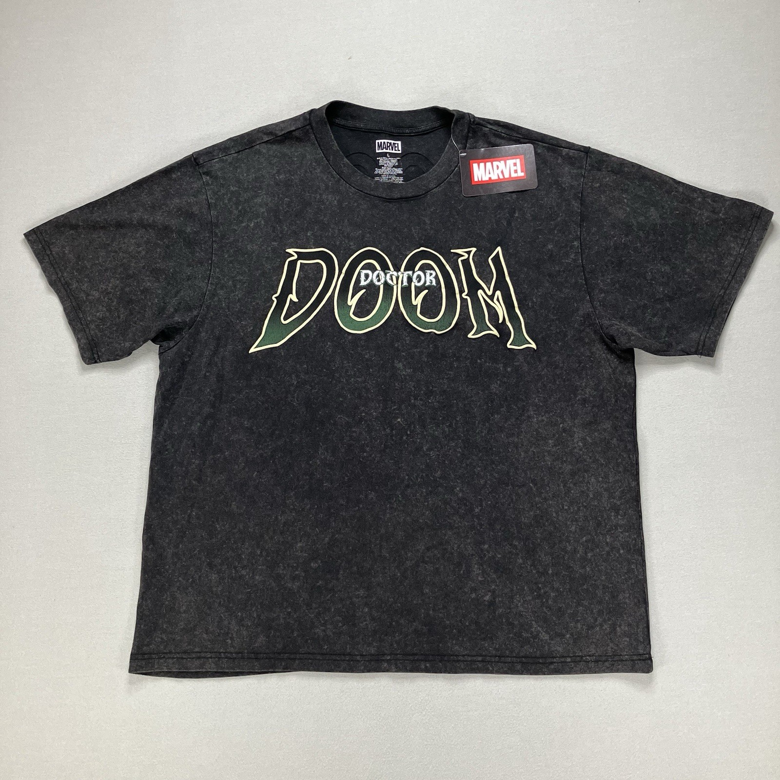 Marvel Doctor Doom Black Graphic Print Double Sided T-Shirt Sizes Vary gallery