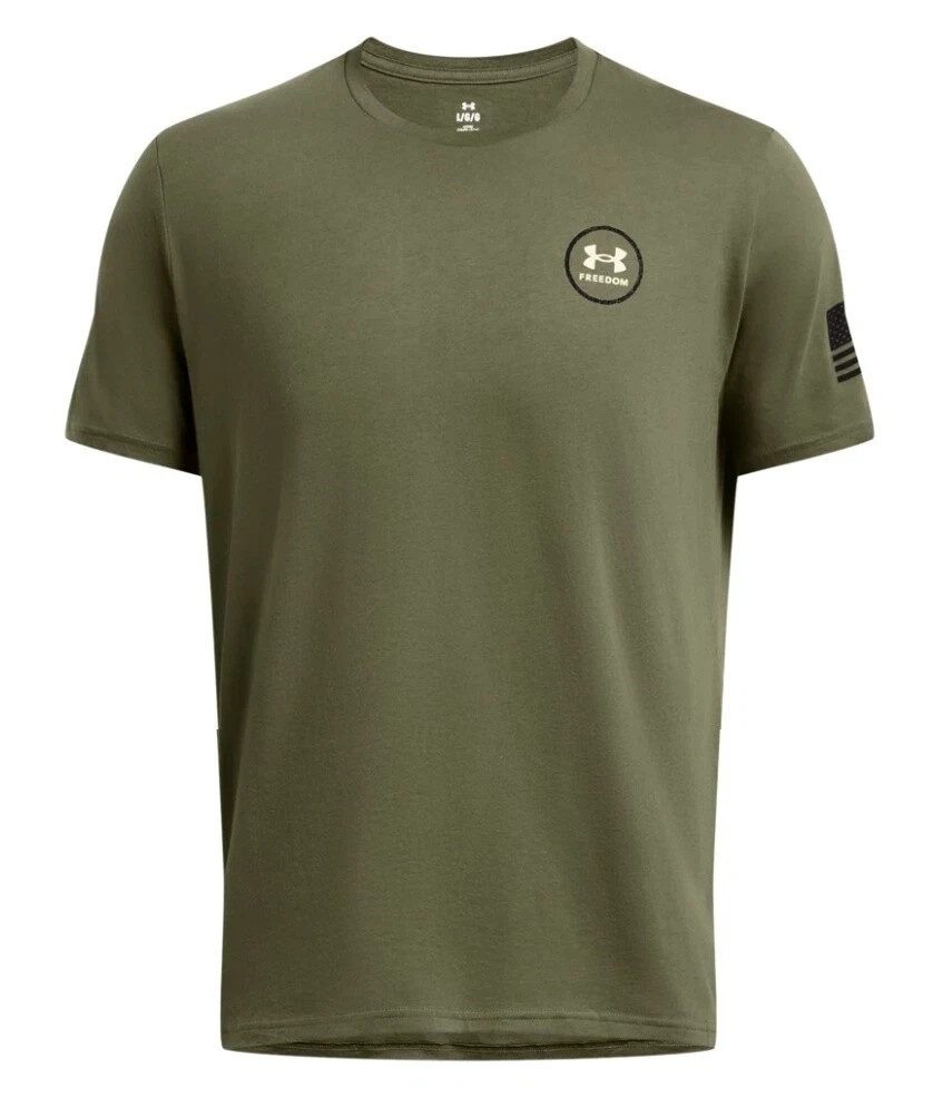 Under Armour UA Freedom Made Men's T-Shirt 2XL Loose Fit Snake OD Marine NWT gallery