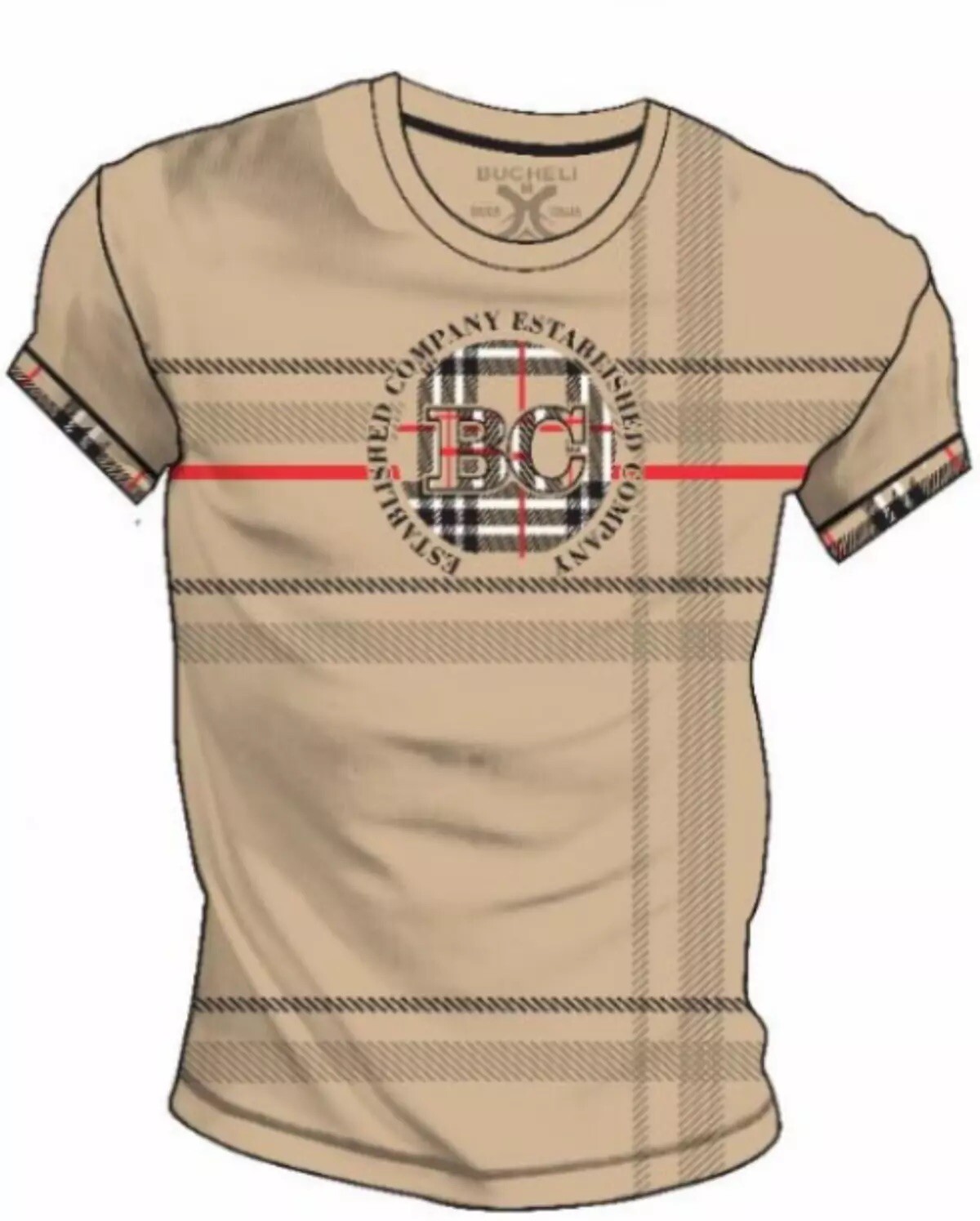 Men's Bucheli T Shirt,Italian Style,Cotton,Slim Fit,Stretch S to XL….A15. gallery