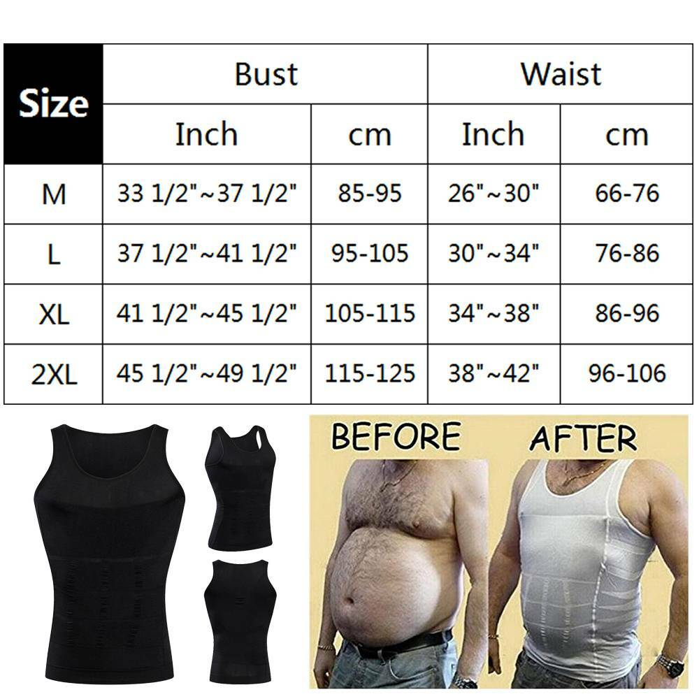 # Men's Body Shaper Slimming Shirt Compression Sauna Vest Elastic Slim Shapewear gallery