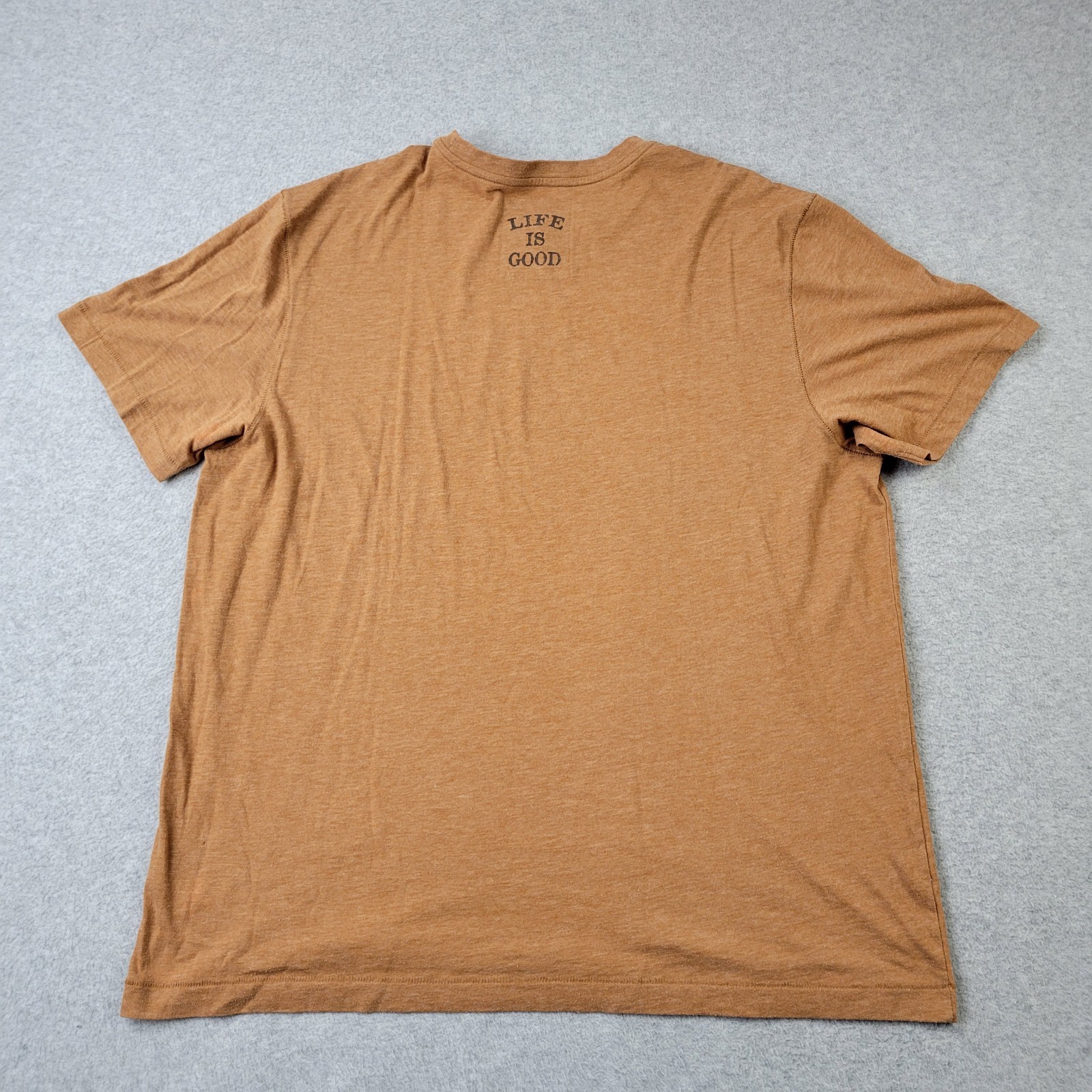 Life is Good Shirt Mens XL Semi-Fitted Brown Heather Take A Hike Graphic Print gallery