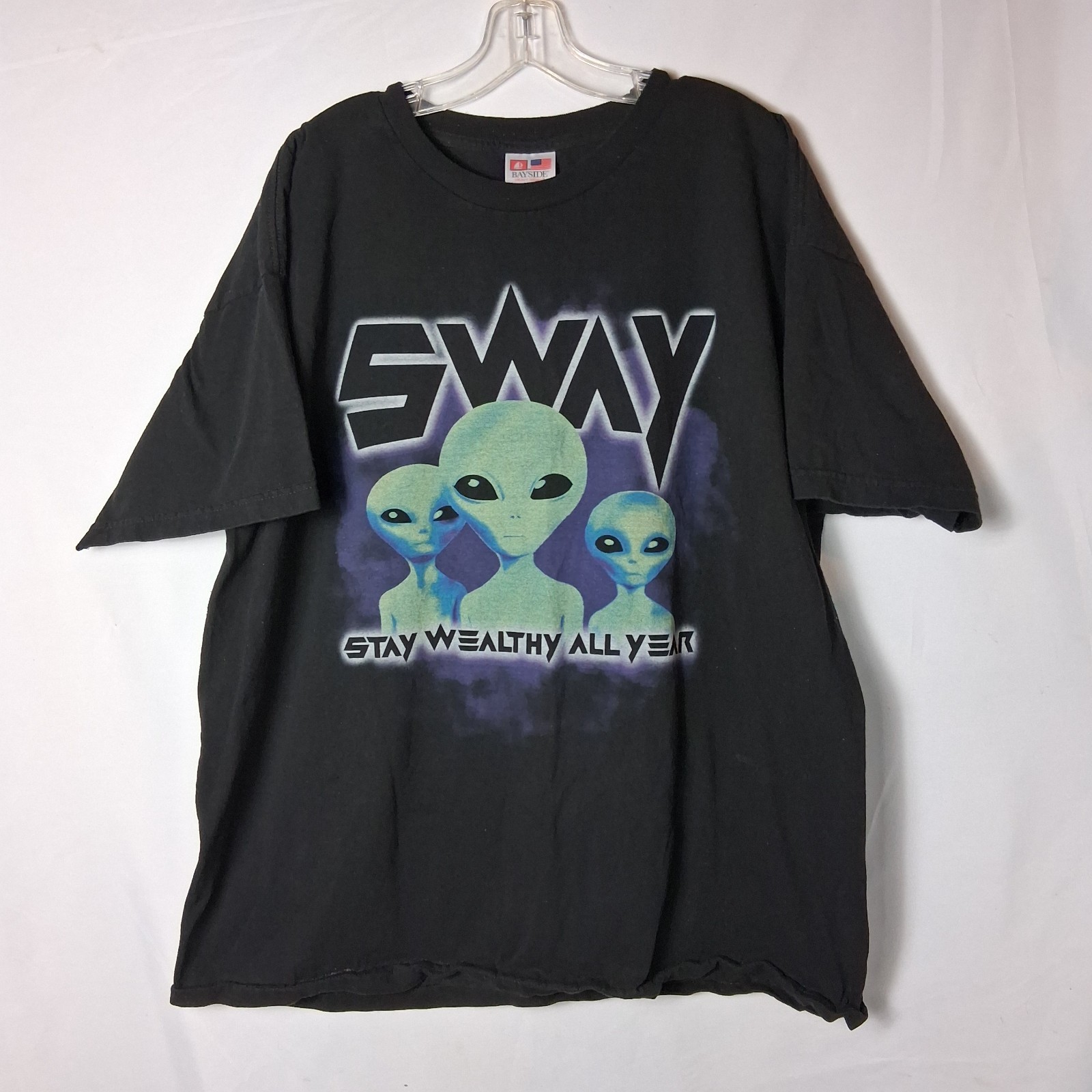 Vintage Sway Shirt Men's XXL Stay Wealthy All Year Bayside Heavyweight USA 90s gallery