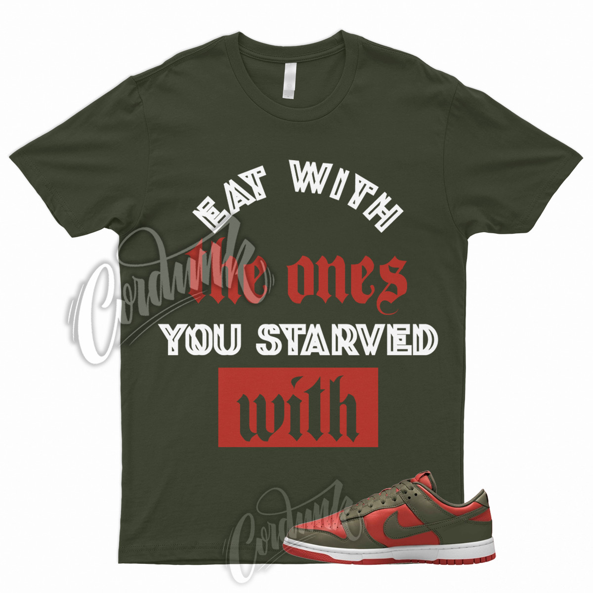 STRVD Shirt to Match Dunk Low Mystic Red Olive Cargo Khaki Rough Green Mid High gallery