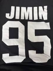 BTS JIMIN 95 Bullet Proof Vest Logo Black Shirt Yangronhua XL 20.5″ x 24″