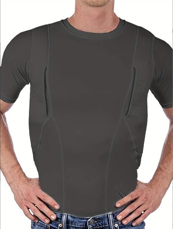 Explosive Man's T-shirt Concealed Hidden Holster Tactical Invisible Carry Tops gallery