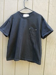 Sundae School Pocket Tee Shirt Small Black Heavyweight Stash Boxy Streetwear