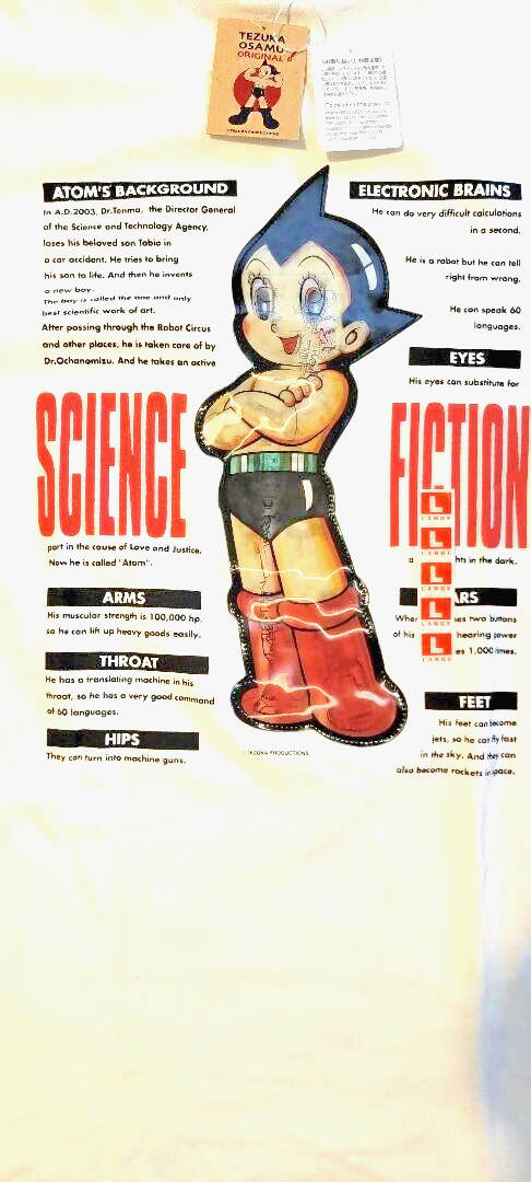 Astro Boy Tezuka Mighty Atom 3D Hologram Men’s White T Shirt Size L Japan gallery