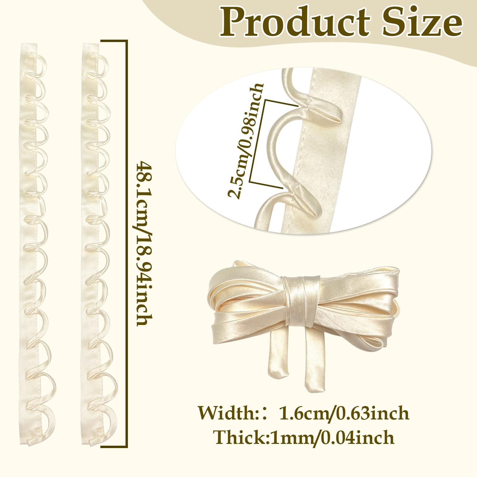 Adjustable Fit Satin Corset Back Kit Women's Wedding Dress Corset Kit Loops D... gallery