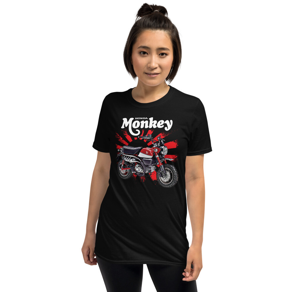 Monkey Bike (red) Rising Sun UNISEX Short Sleeve T-Shirt gallery