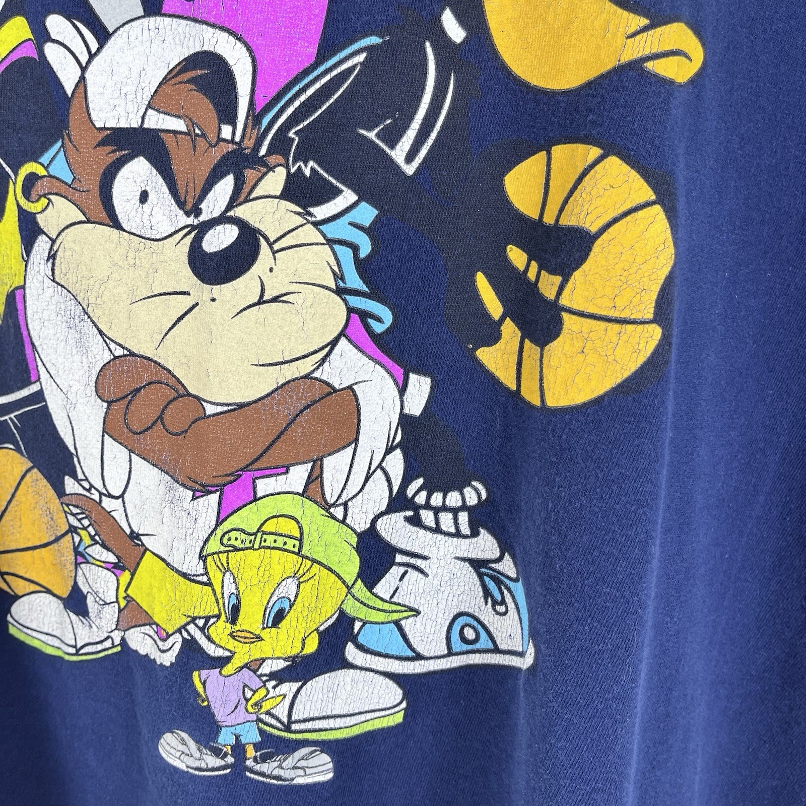 Looney Tunes Size XXXXL 20's Basketball Squad Bugs Taz Daffy Tweety Graphic Tee gallery