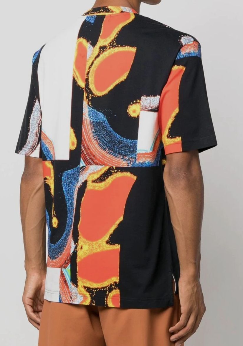 $521 Ambush Men's Black Cotton Multicolor Short Sleeve Crewneck T-Shirt Size L gallery