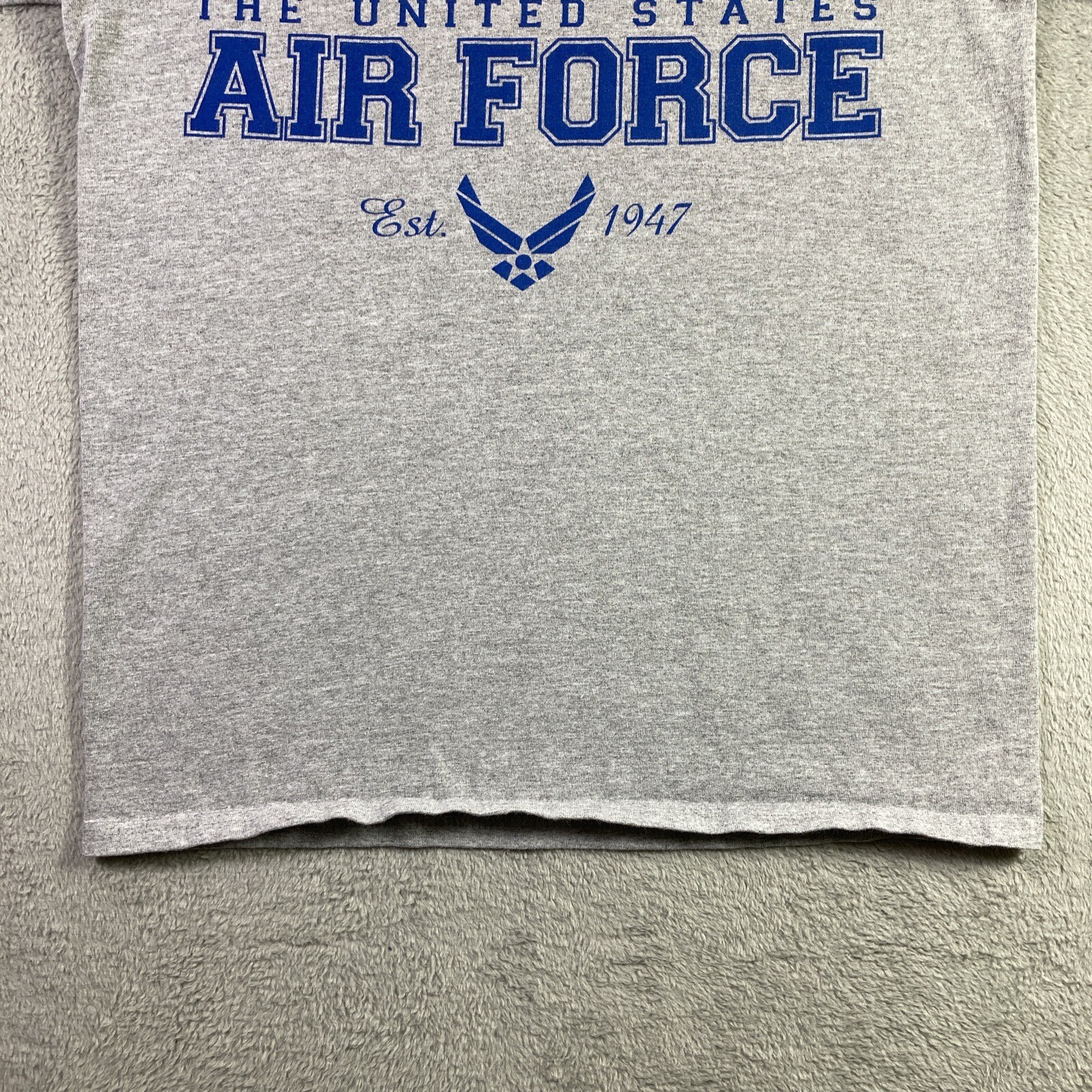 United States Air Force Shirt Adult Small Gray Blue Graphic Tee Double Sided gallery