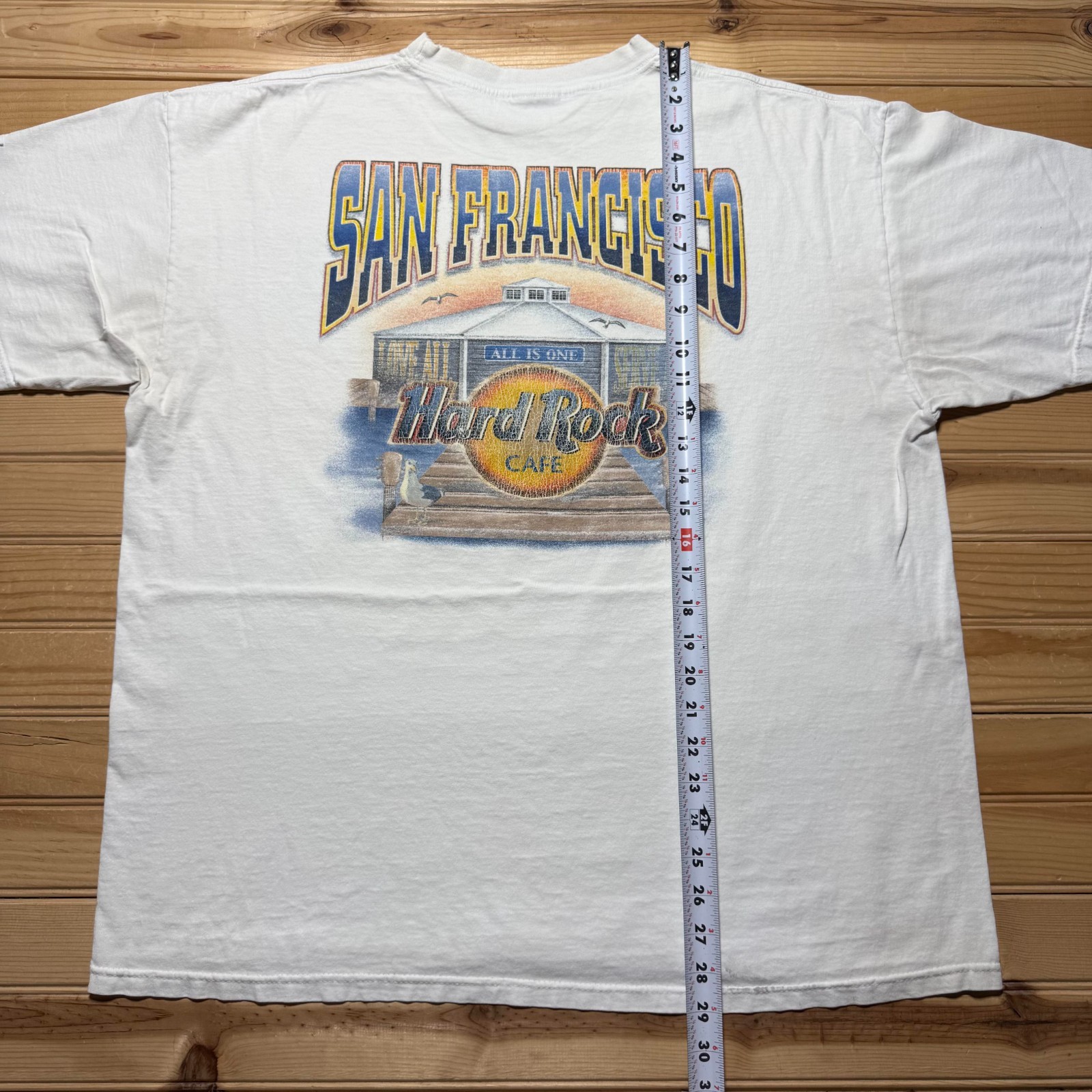 Vintage Y2K Hard Rock Cafe San Francisco California Graphic Souvenir T-Shirt XL gallery