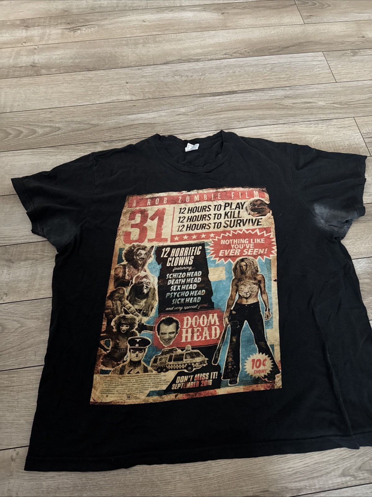 ROB ZOMBIE OFFICIAL MERCH 31 FILM BAND MOVIE MUSIC T-SHIRT SIZE LARGE