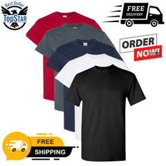 Gildan (5-pack) Solid Heavy Cotton Short Sleeve Blank Men T-Shirt S-3XL
