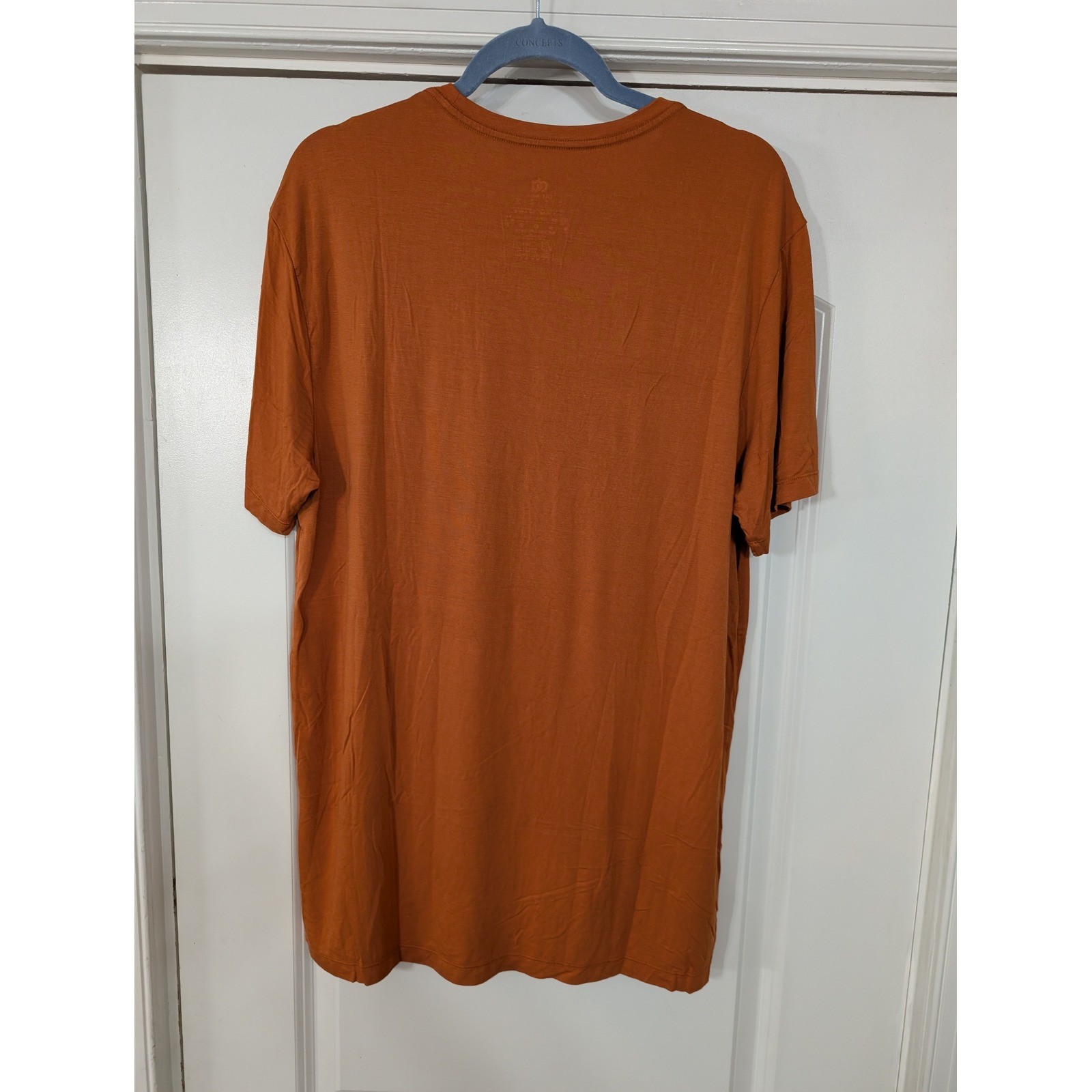 DAVID ARCHY Mens Short Sleeve T Shirt Bamboo Burnt Orange Size Large lounge gallery