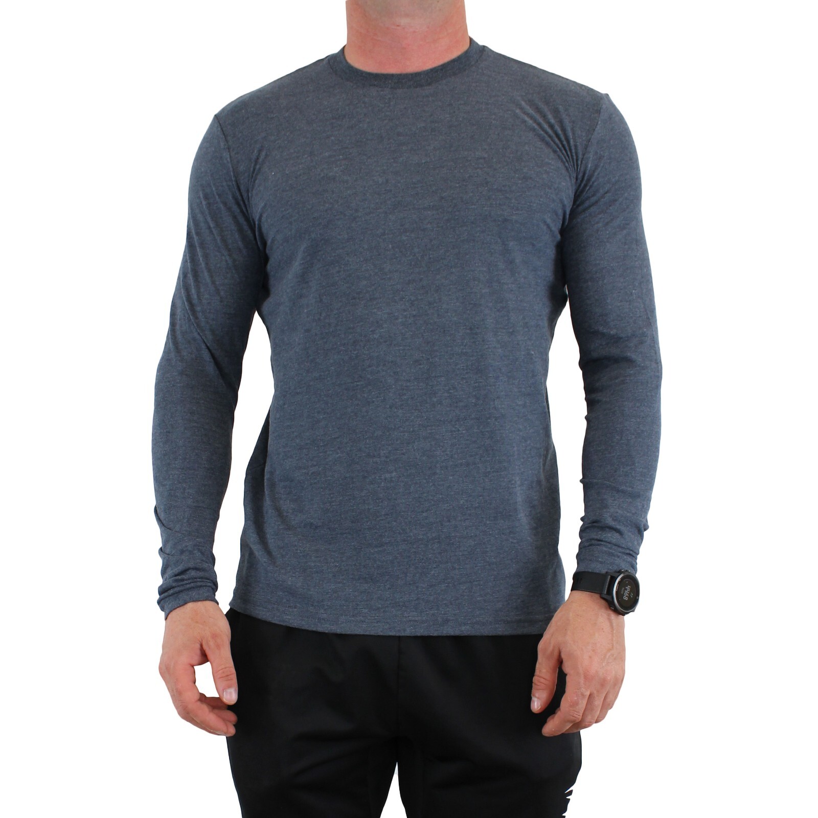 True Classic Men's Shirt, Long Sleeve Classic Ribbed Crew Neck, MSRP $35 gallery