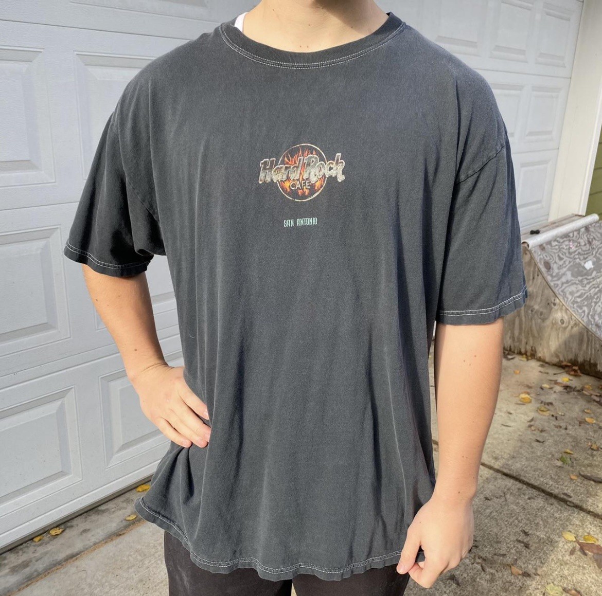 Vintage Y2K Hard Rock Cafe Miami Graphic Short Sleeve T-Shirt Black Mens Large gallery