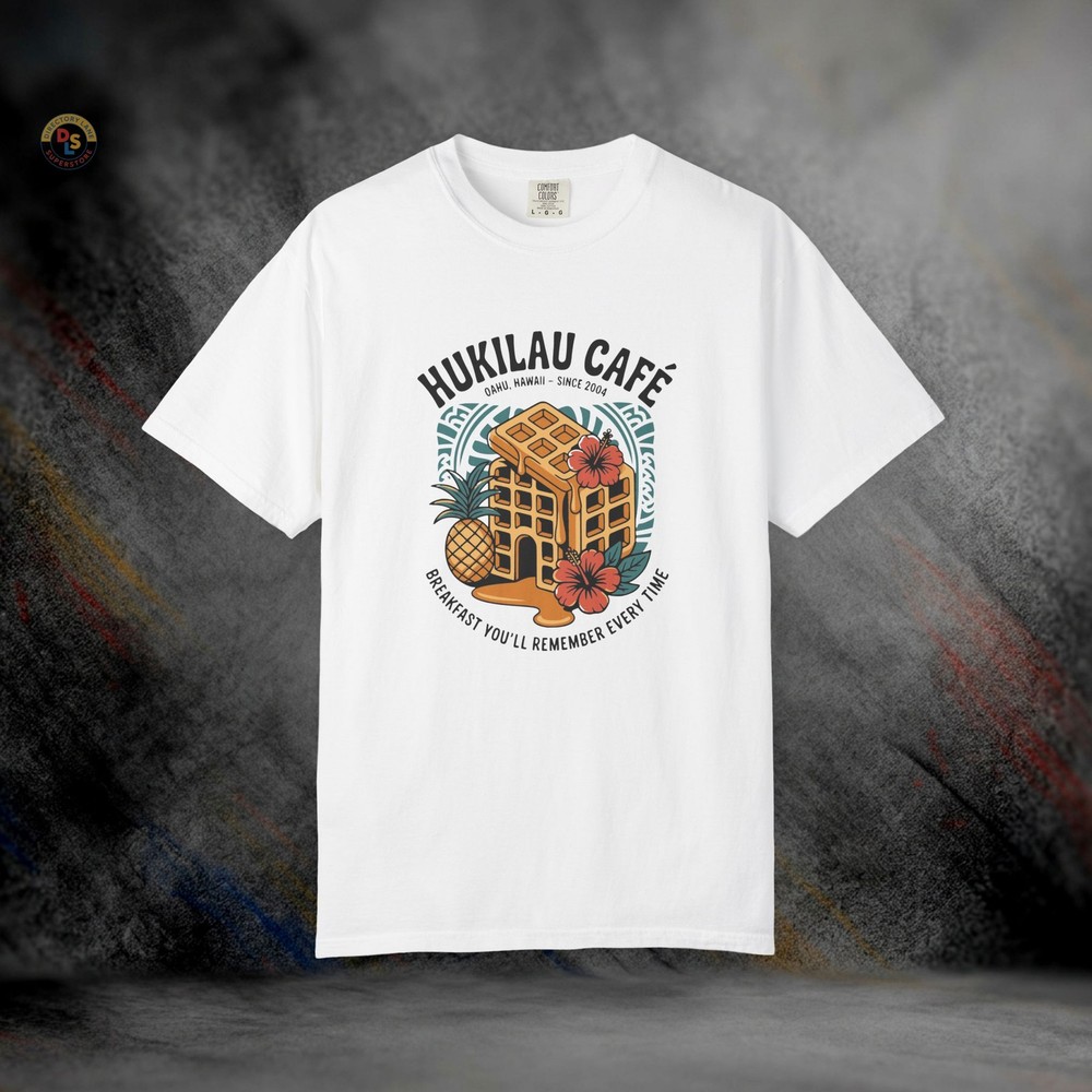 50 First Dates Hukilau Cafe T-Shirt | Heavyweight Garment-Dyed Tee