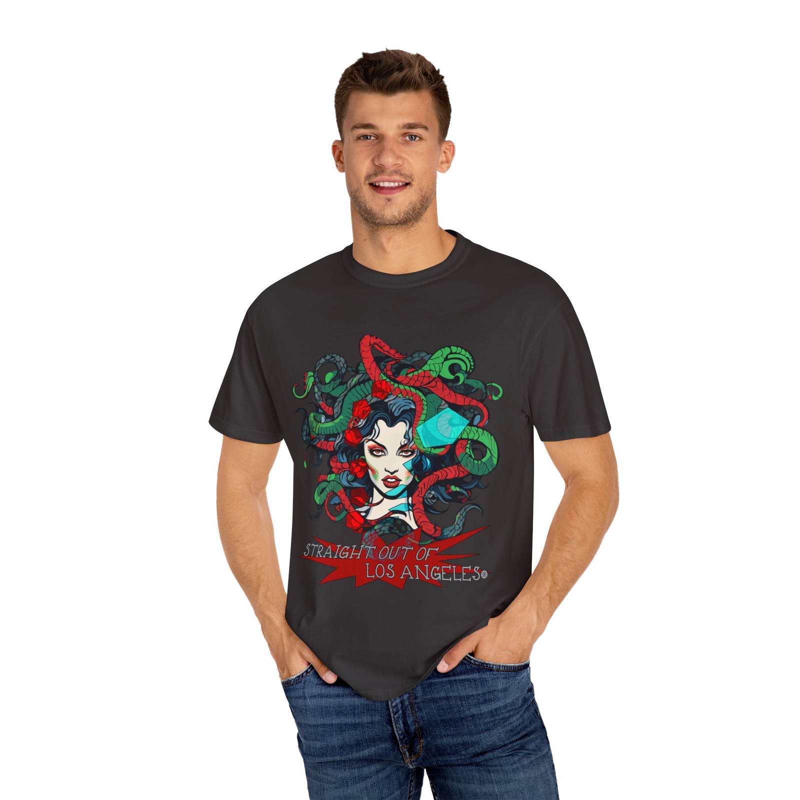 Unique "Limited Edition" Unique Medusa - LOS ANGELES - Rocker - Unisex T-shirt gallery