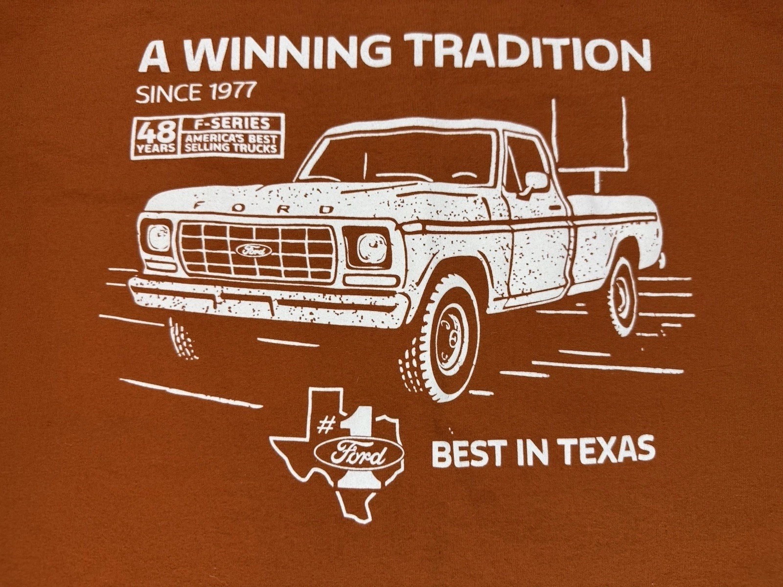 1977 Ford Truck T-shirt ( Texas Longhorns) Size Large - See Description gallery