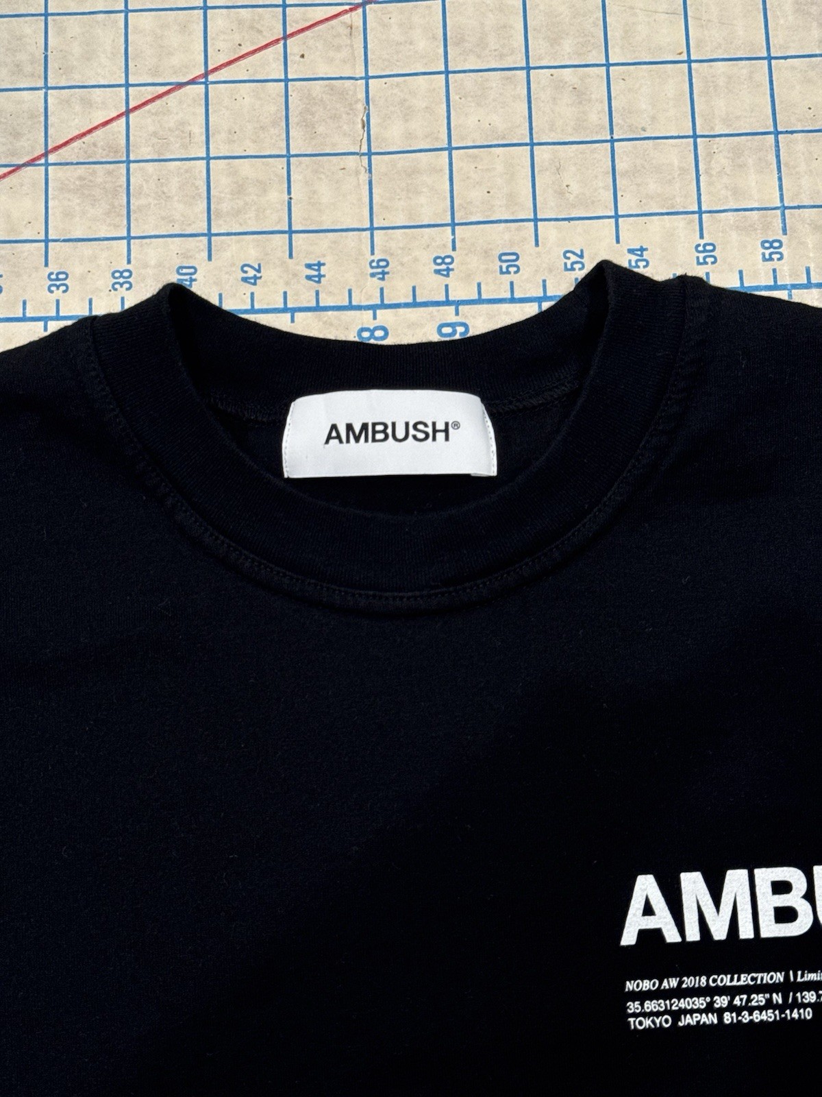 Ambush Nobo AW 18 Collection Workshop Logo Tee Size 1 Fits Small Black gallery